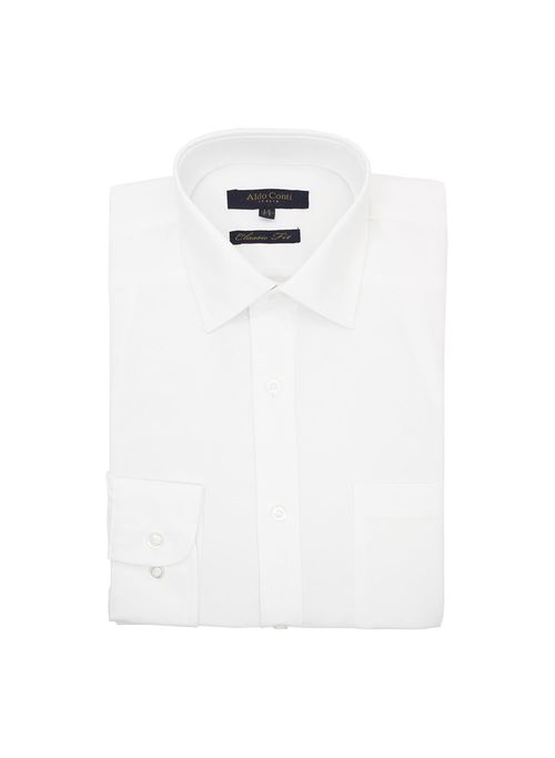 CAMISA DE VESTIR, BLANCO, SLIM FIT, MARCA ALDO CONTI
