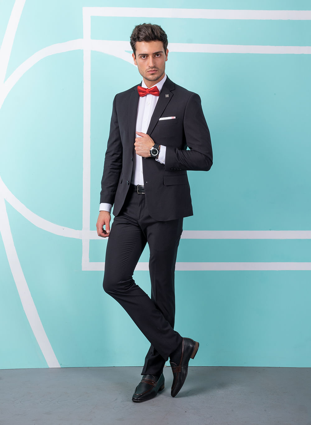 TRAJE, NEGRO, SLIM FIT, MARCA ALDO CONTI BLACK