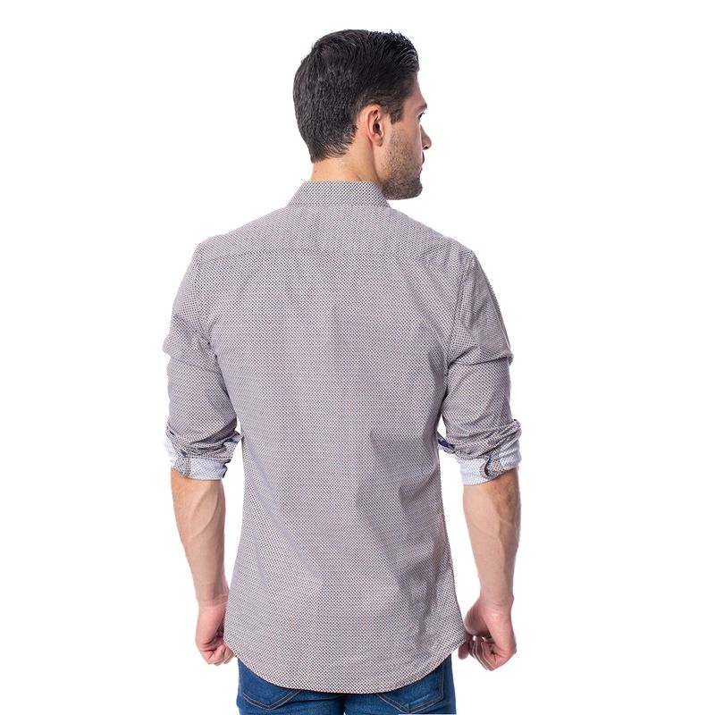 Camisa de vestir para hombre, marino Aldo Conti Orange Aldo Conti