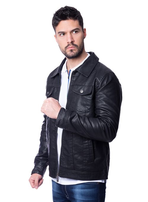 CHAMARRA, NEGRO, SLIM FIT, MARCA VERMONTI